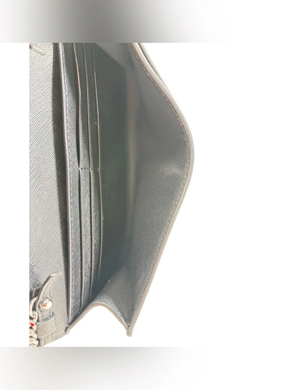 Tory Burch Black Leather Emerson Wallet on Chain Clutch
